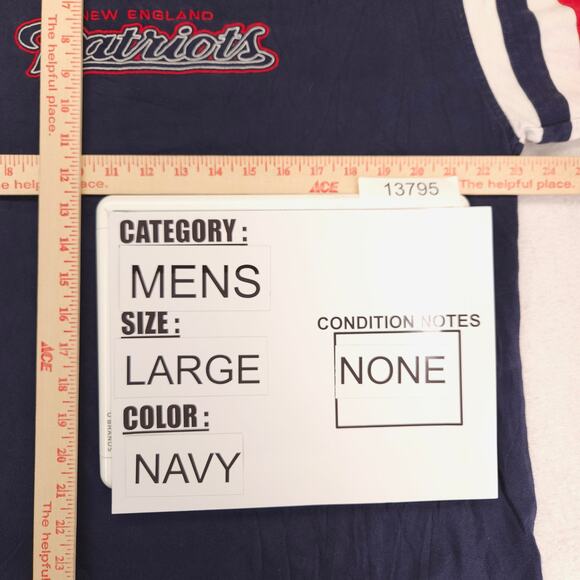 NFL New England Patriots Graphic Short Sleeve Football Shirt Mens Size L Navy - Picture 7 of 9